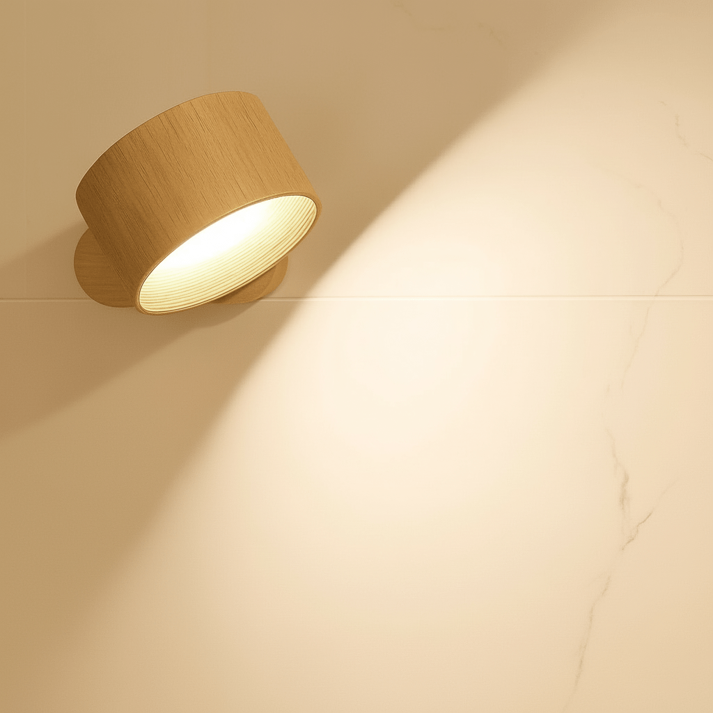 Kabellose LED Wandleuchte mit drehbarem Kopf