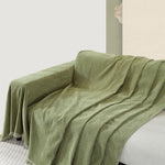 Elegante Chenille-Decke mit Fransen für Ihr Sofa