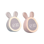 Cute Kids' Clock with LED Night Light – Friendly Rabbit Design