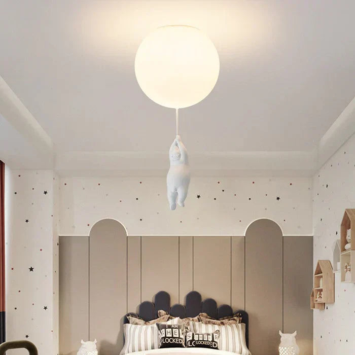 Wunderschöne Deckenlampe mit Bär und Ballon - CloudBear