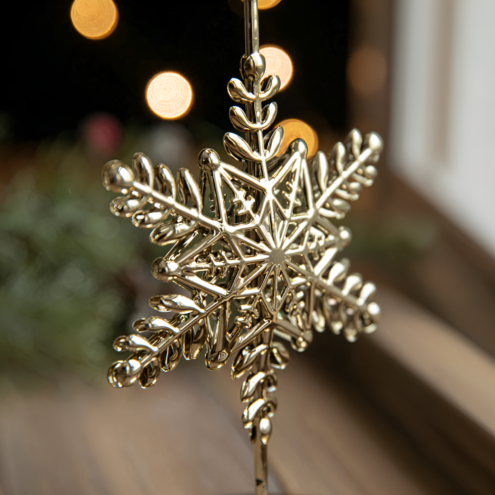 Vintage Goldener Weihnachtskerzenhalter – Atmosphärische Tischdekoration