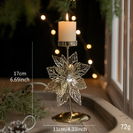 Vintage Goldener Weihnachtskerzenhalter – Atmosphärische Tischdekoration