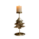 Vintage Goldener Weihnachtskerzenhalter – Atmosphärische Tischdekoration