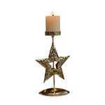 Vintage Goldener Weihnachtskerzenhalter – Atmosphärische Tischdekoration
