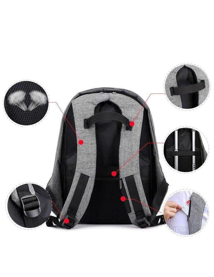 Sicherer Stadt-Rucksack mit Anti-Diebstahl-Funktionen