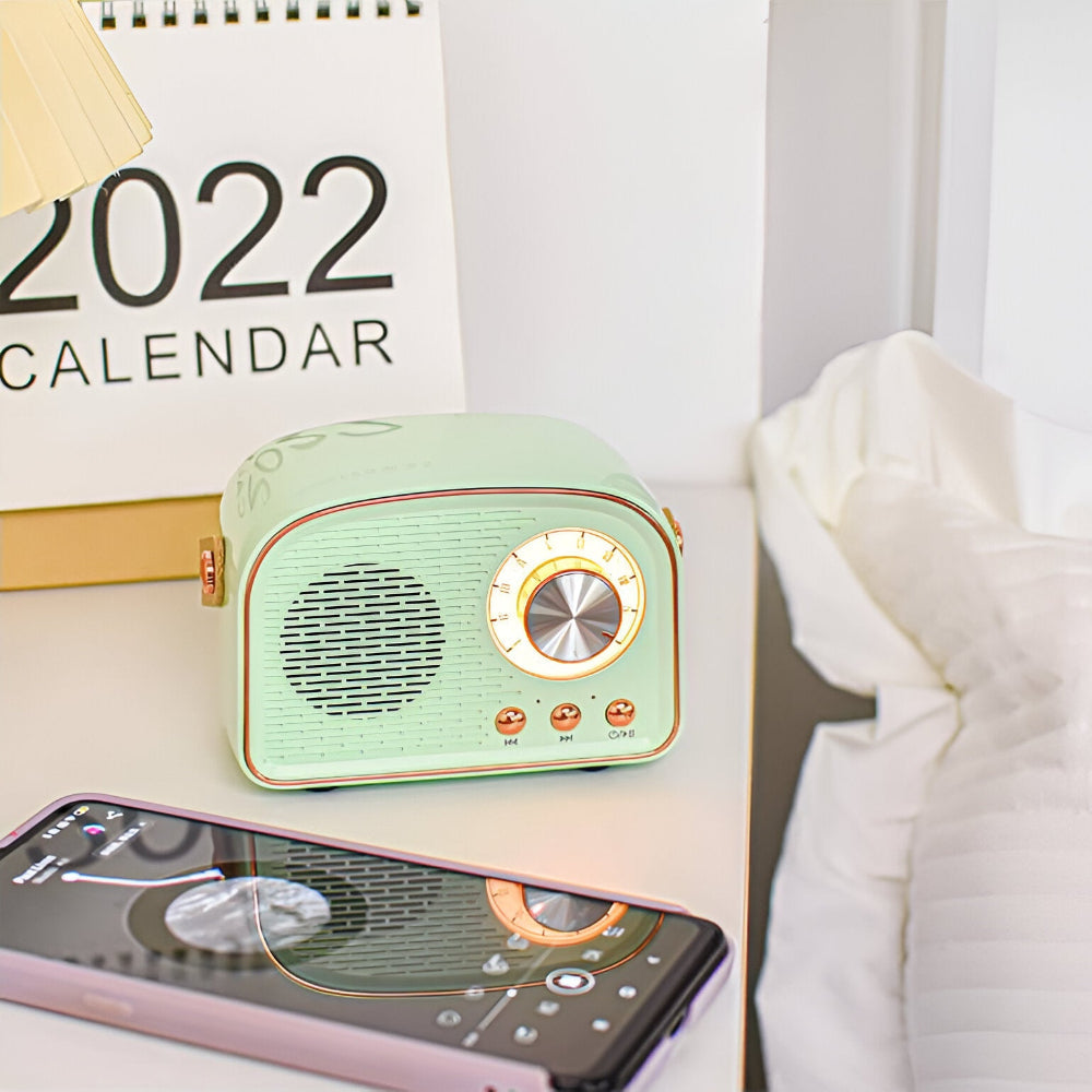 RetroSound | Stilvoller Bluetooth Lautsprecher – Kabelloses Klangerlebnis im Vintage-Design