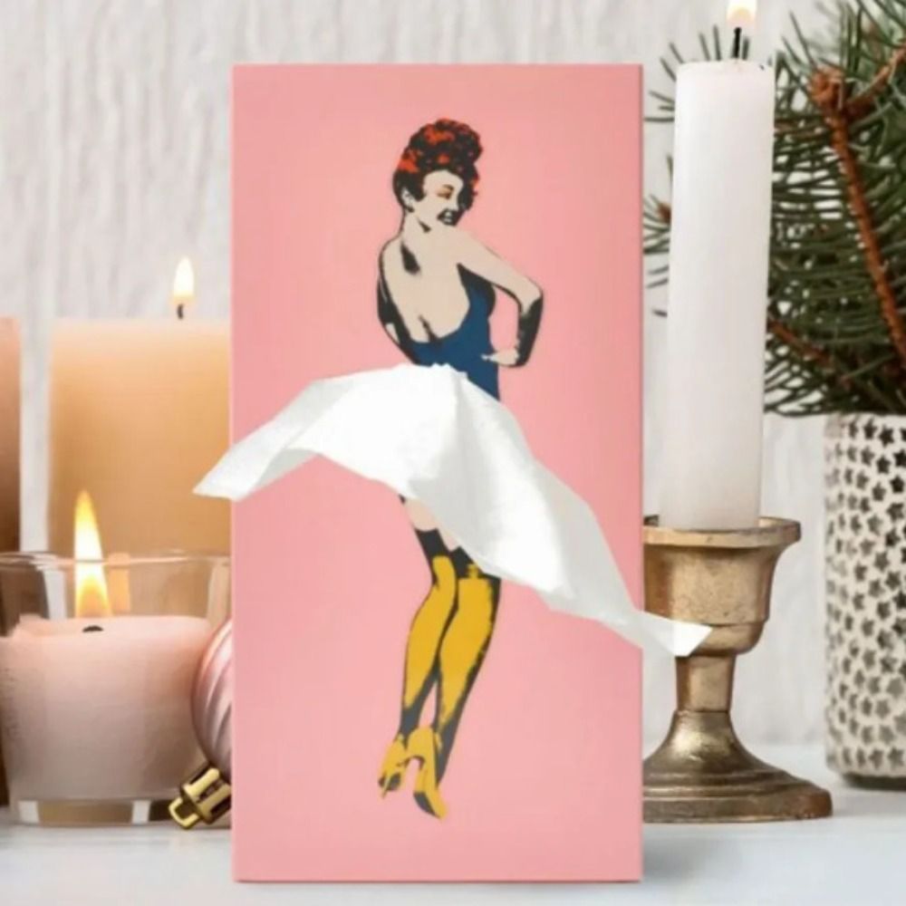 Verspielte Taschentuchbox im Rockdesign
