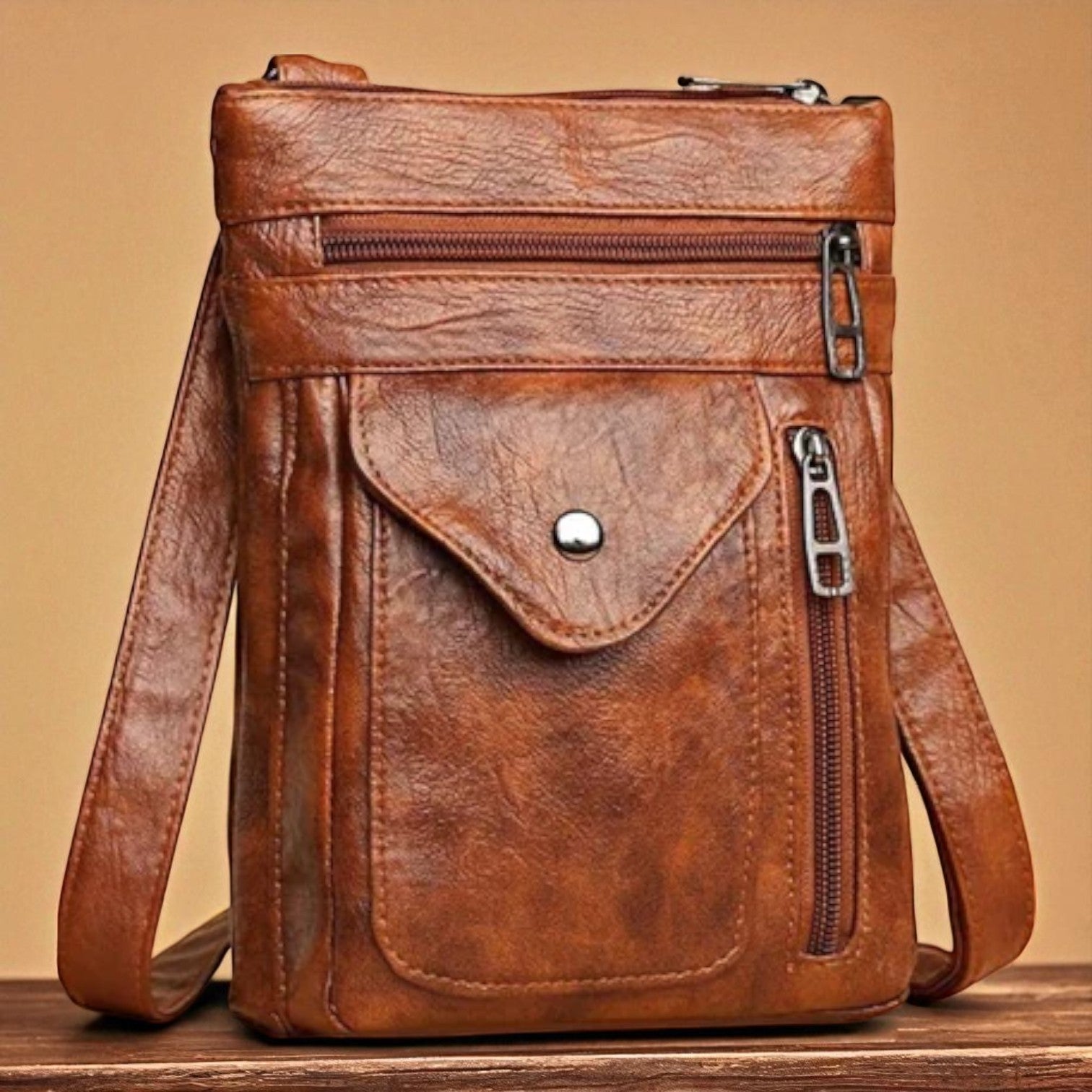 Vintage Flair – Damen Umhängetasche im Retro-Stil