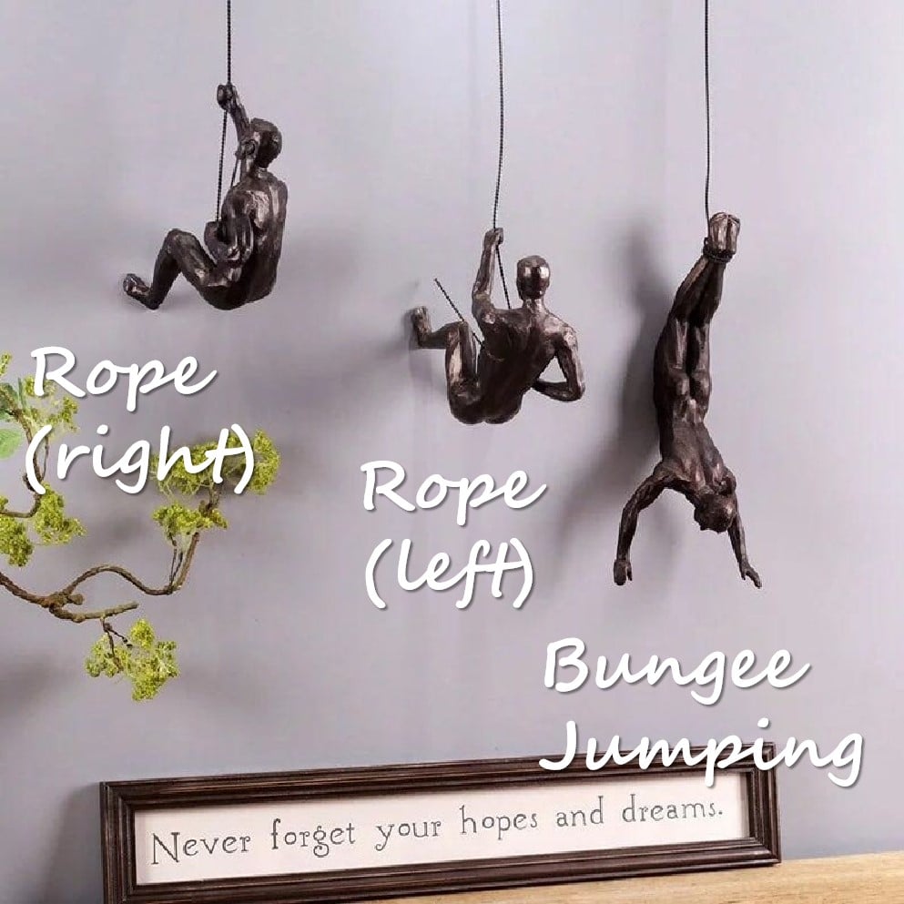 Skulptur des Kletterers