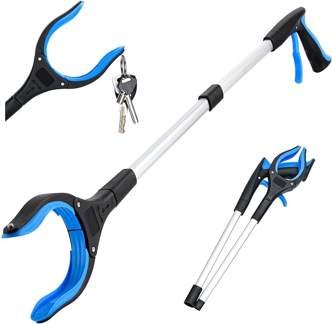 Faltbarer Greifer mit 360° drehbarem Clip