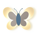 Colorful LED Wall Lamp in Butterfly Shape for Children's Rooms