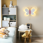 Colorful LED Wall Lamp in Butterfly Shape for Children's Rooms