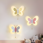 Colorful LED Wall Lamp in Butterfly Shape for Children's Rooms