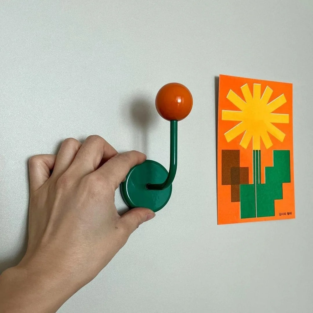Bunte Magnetische Wandhaken aus Holz – Bohrfreie Aufbewahrungslösung