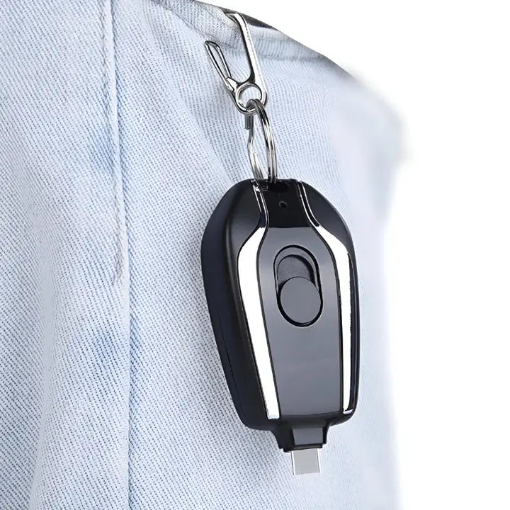Compact Keychain Power Bank – 1500mAh Portable Charger