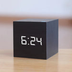 Compact LED Digital Clock with Temperature Display and Night Mode