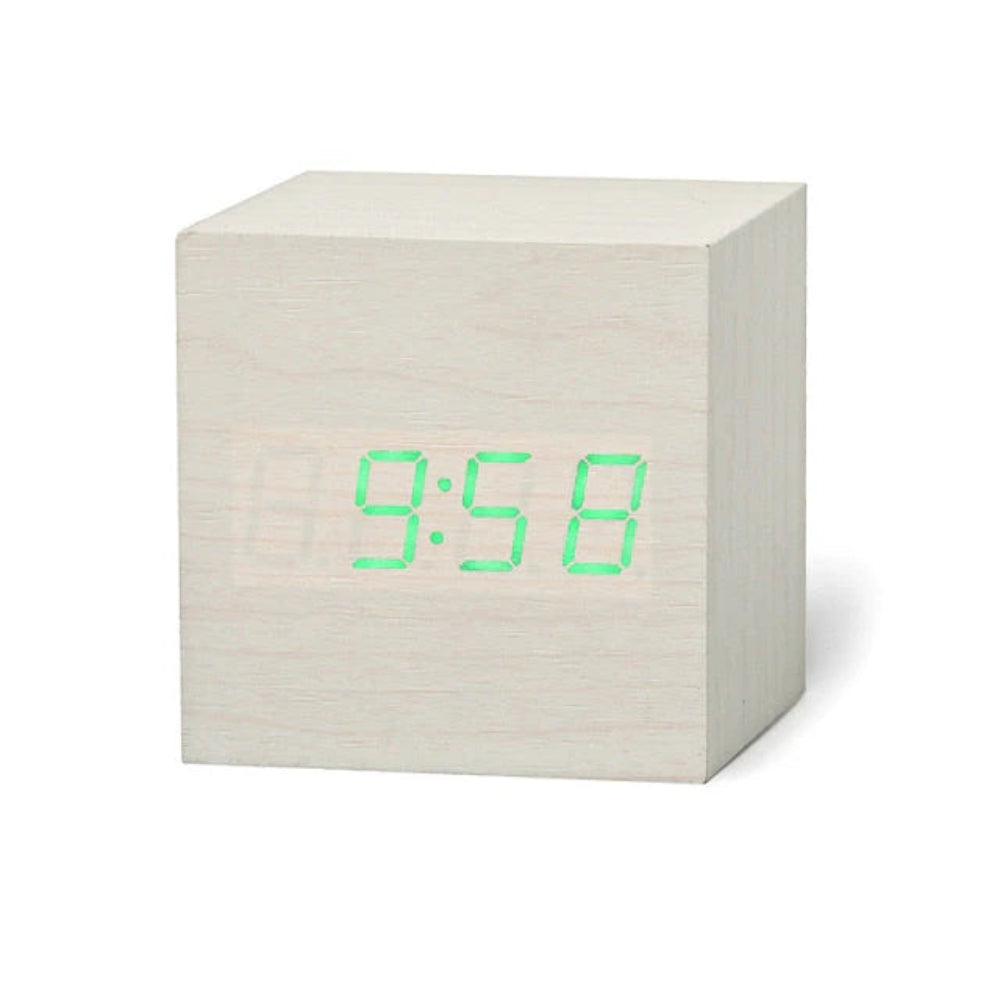 Compact LED Digital Clock with Temperature Display and Night Mode