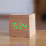 Compact LED Digital Clock with Temperature Display and Night Mode