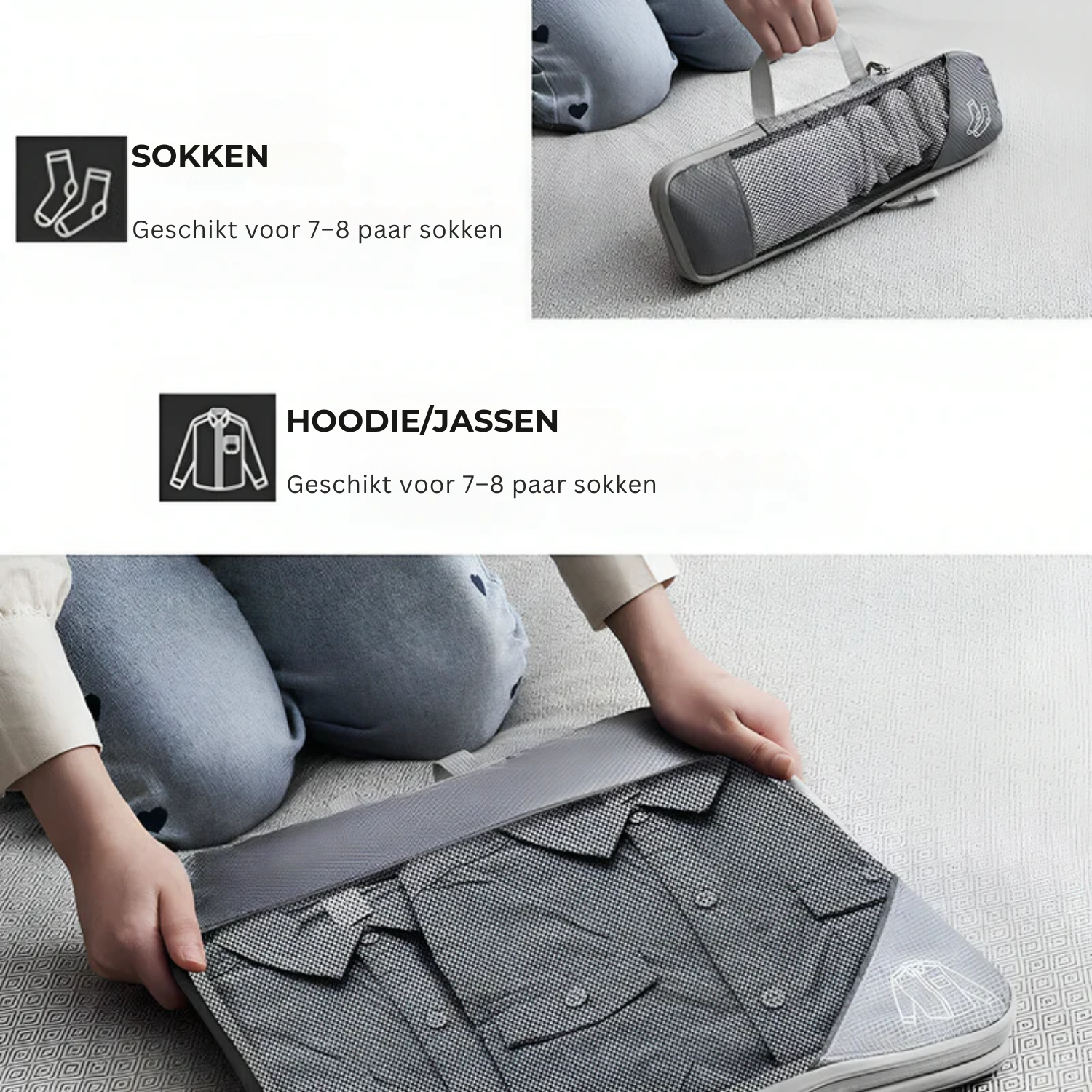 KomfortPack Reisekompressionsset – Platzsparende Packwürfel für Ordnung
