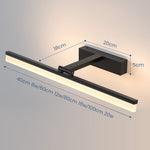 Moderne schwarze LED-Spiegelleuchte für das Badezimmer