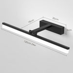 Moderne schwarze LED-Spiegelleuchte für das Badezimmer