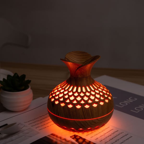 Cool Mist Humidifier – Stylish Wood Design, Oil Compatible