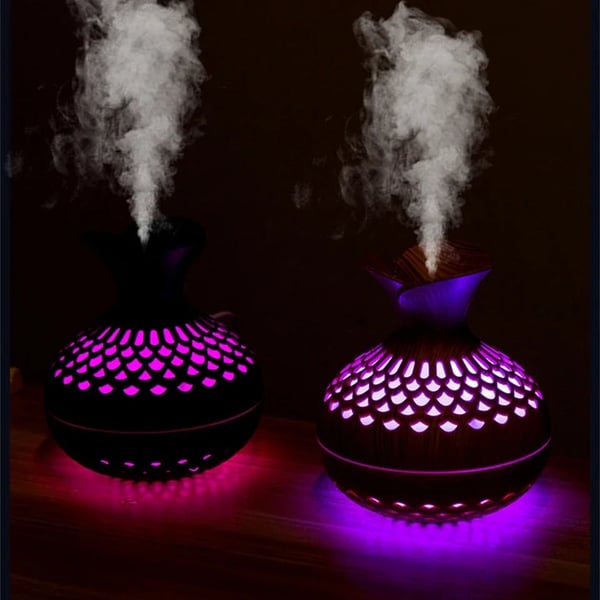 Cool Mist Humidifier – Stylish Wood Design, Oil Compatible