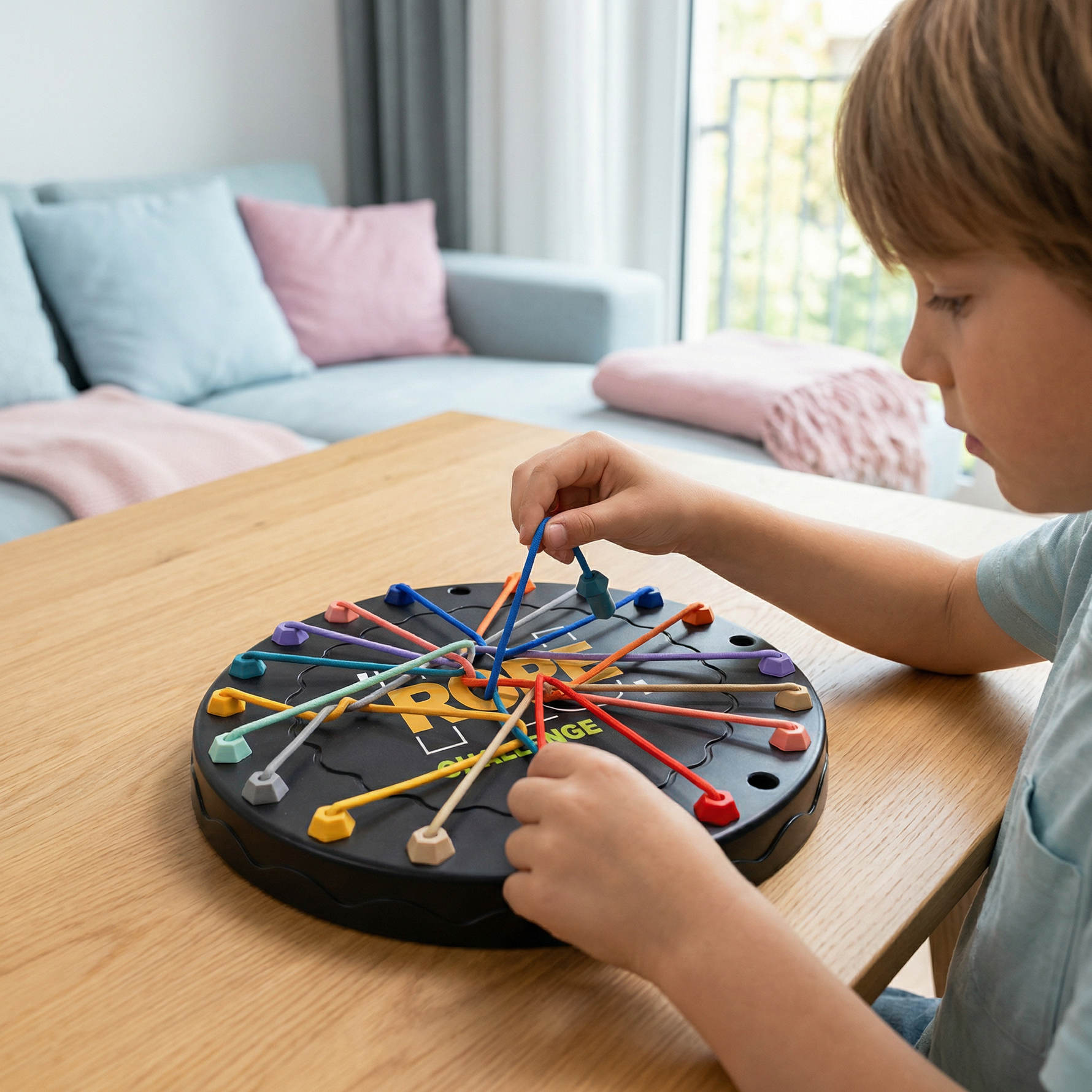 Kinder Denk- und Strategiespiel – Knoten- und Seil-Logikspiel