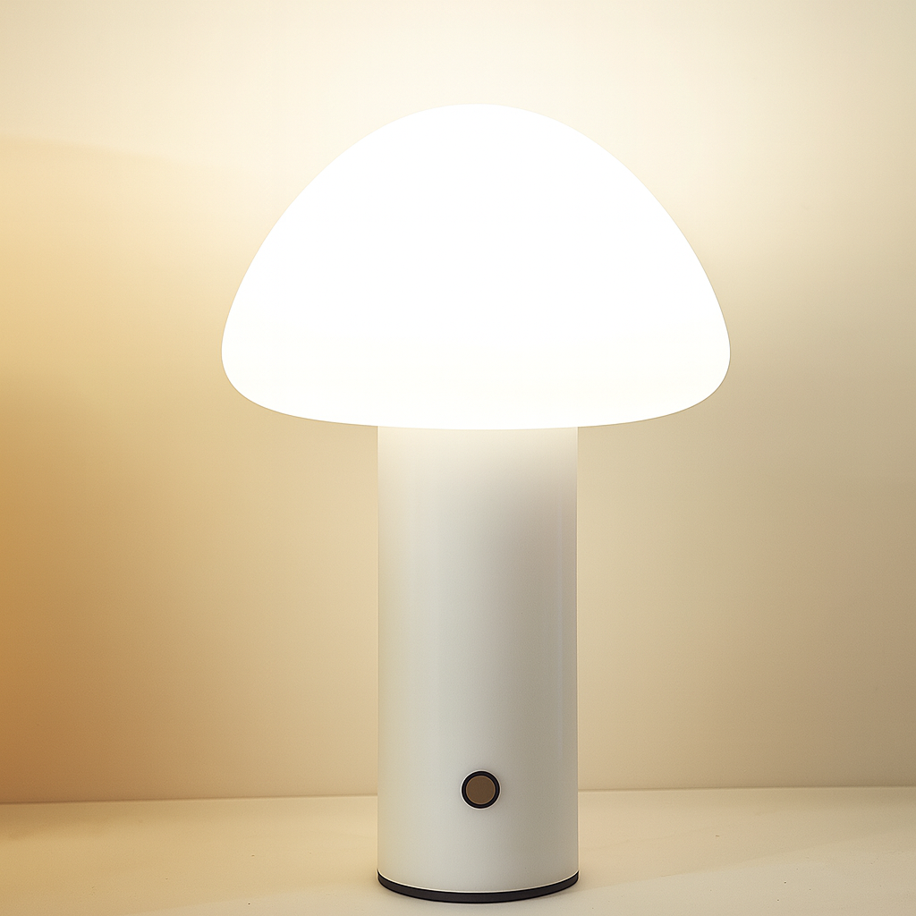 Cordless Mushroom Lamp – Rechargeable Table Lamp for Gentle Illumination