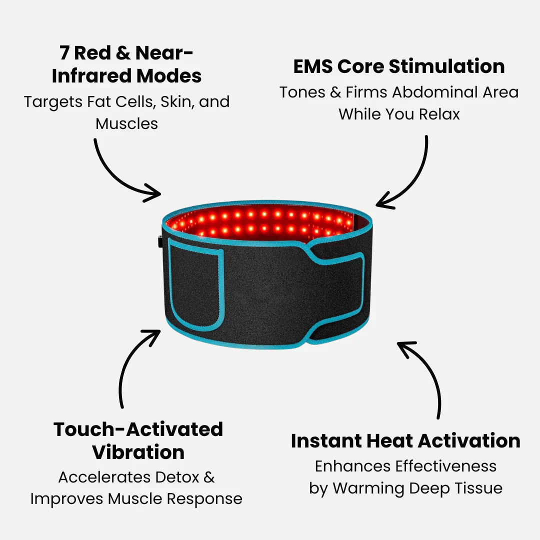 LumiFit™ Rote Lichttherapie-Band – Für eine selbstbewusste, schmerzfreie Taille
