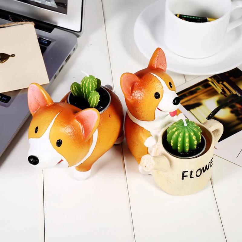 Corgi Pflanzenbehälter | Witzige Tierdeko für jeden Raum
