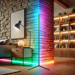 Intelligente LED-Eckstehlampe mit Fernbedienung – Farbwechselnd
