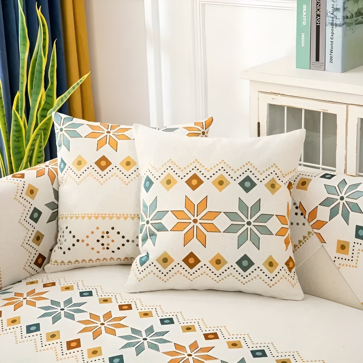 Boho-inspirierter Sofabezug – Elastisch & Ganzjährig Nutzbar | Stilvoller Schutz für Ihr Sofa