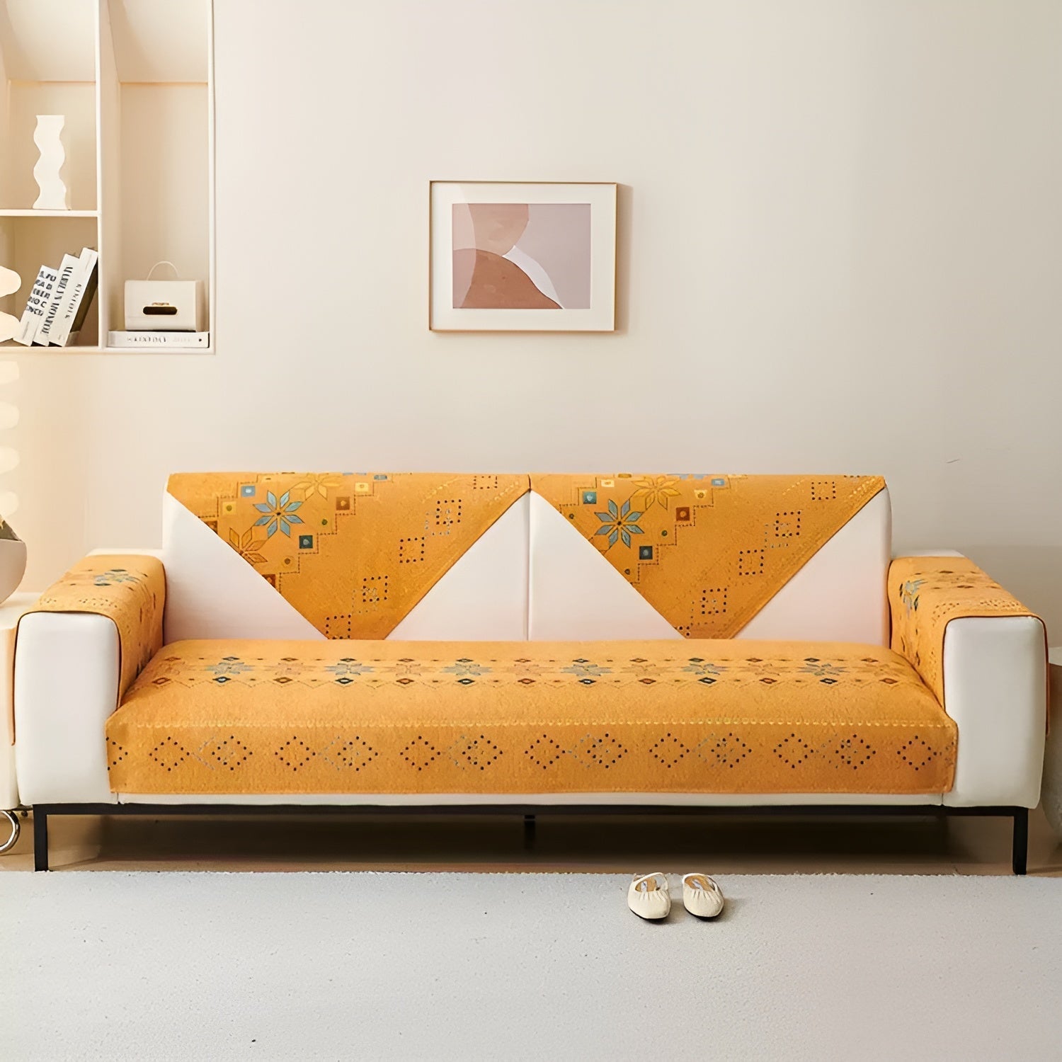 Elastischer Sofabezug im Boho-Stil – Schützt und Erneuert das Aussehen