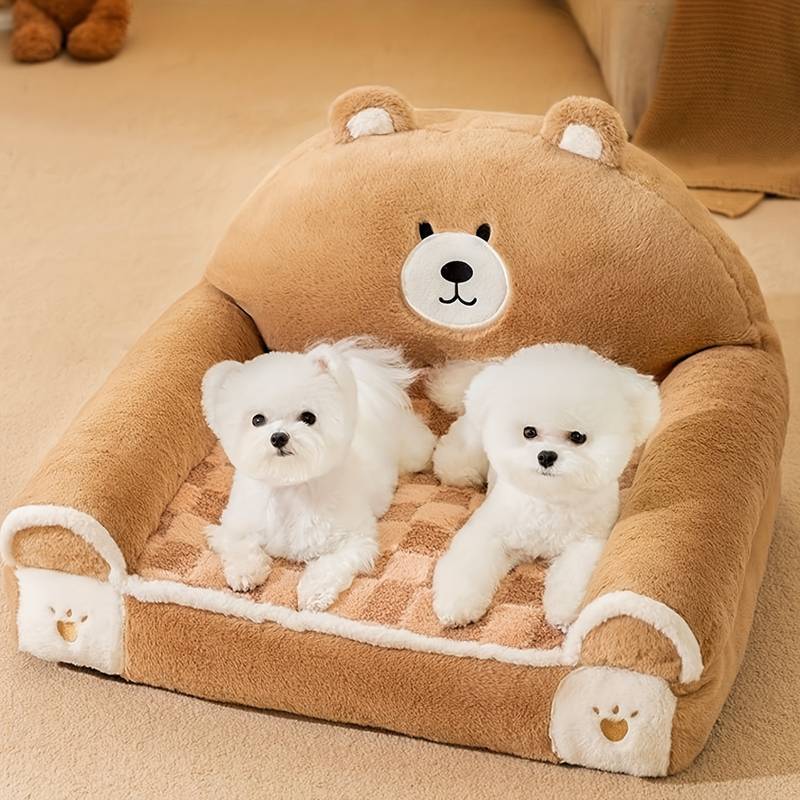 Gemütliches Teddy-Bär-Bett für Ihre Haustiere