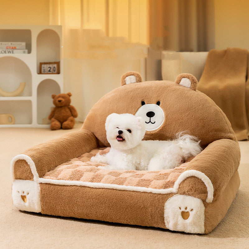 Gemütliches Teddy-Bär-Bett für Ihre Haustiere