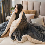Cozy Luxury Blanket - Reversible Flannel and Cashmere Blanket for Winter