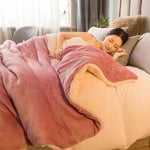 Cozy Luxury Blanket - Reversible Flannel and Cashmere Blanket for Winter