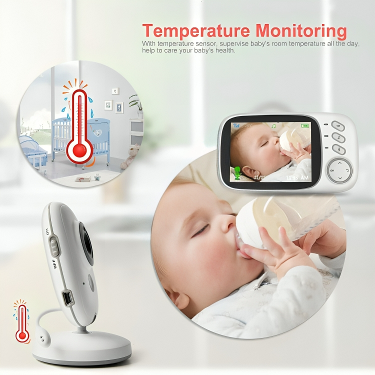 Sicherheitsmonitor für Babys mit LCD und Zwei-Wege-Audio