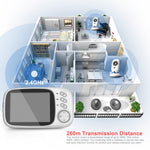 Sicherheitsmonitor für Babys mit LCD und Zwei-Wege-Audio