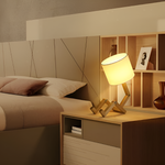 Flexible Adjustable Wooden Robot Desk Lamp for Home and Office