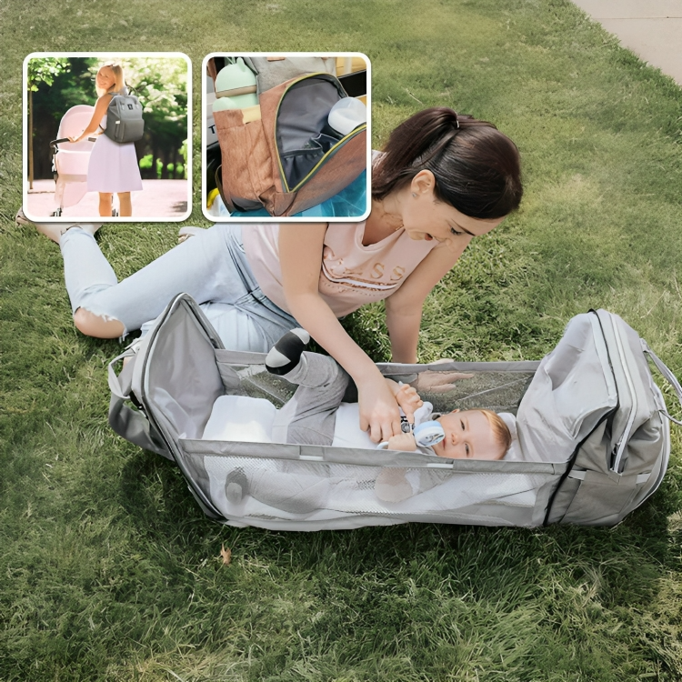 SmartTravel Bag™ | Alles, was Ihr Baby braucht – inklusive Reisebett!