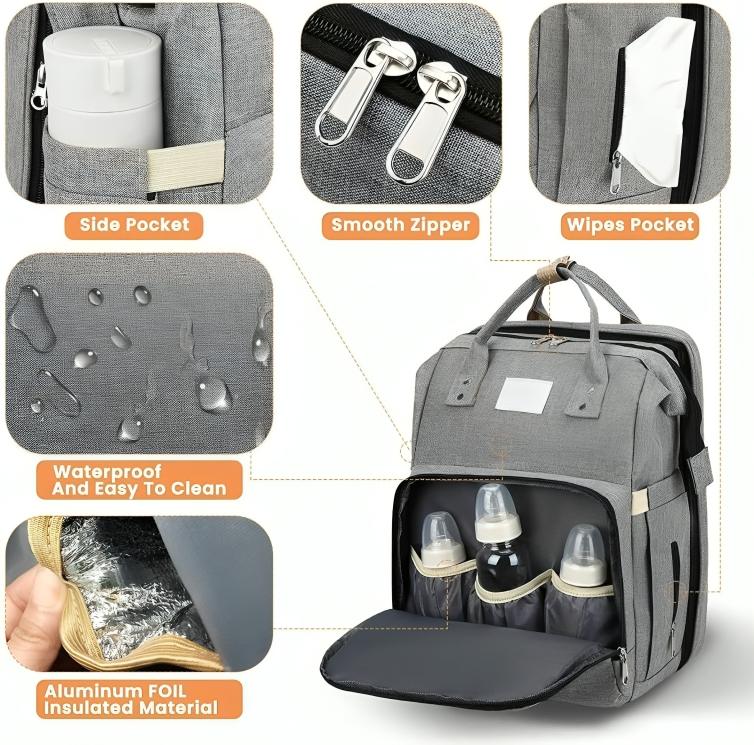 SmartTravel Bag™ | Alles, was Ihr Baby braucht – inklusive Reisebett!