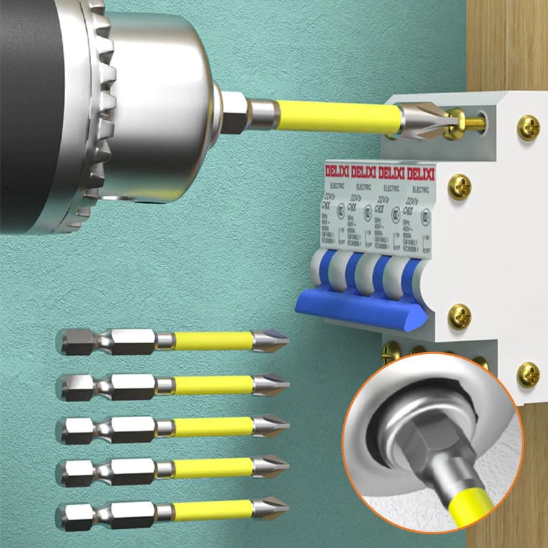 Kreuz- und Schlitzschraubendreher-Bits für Elektriker (5 Stück)