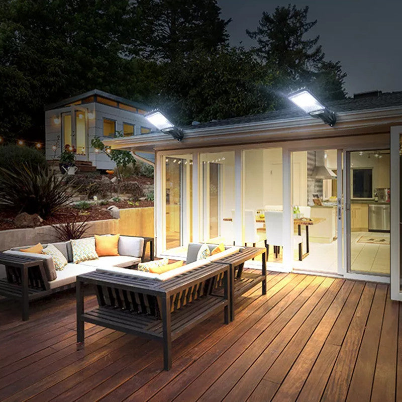 Solarbetriebene LED-Außenlampe mit Bewegungssensor