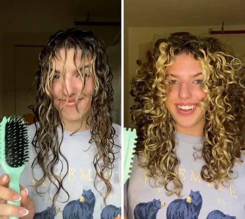 Glanzvolle Lockenbürste – Für Perfekte, Frizzfreie Locken