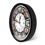 Personalizable Photo Wall Clock with 12 Photo Frames – Silent Operation