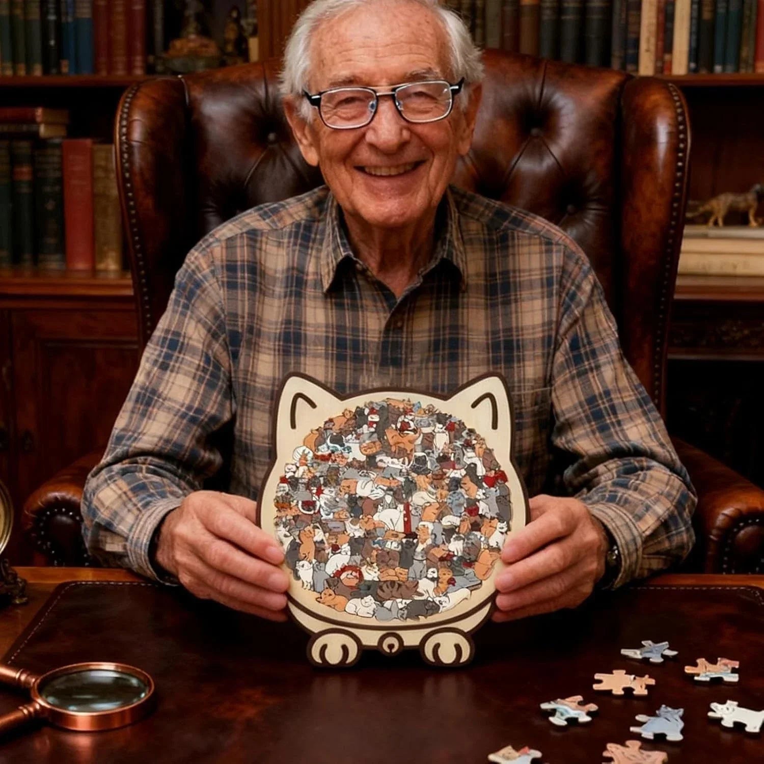 Katzenspaß Puzzle – 135 Teile, Katzenform