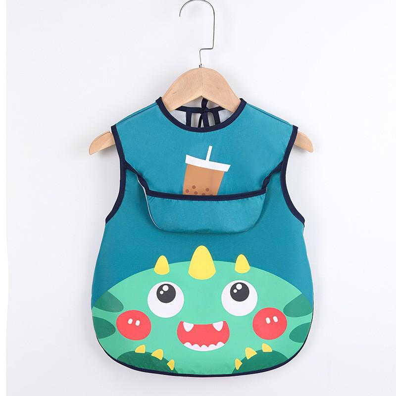 Schürze für Babys mit Taschen zum Malen und Essen