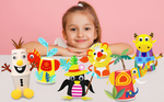 DIY 3D Paper Cup Sticker Set for Creative Minds
